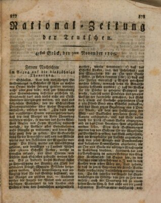 National-Zeitung der Deutschen Donnerstag 7. November 1805