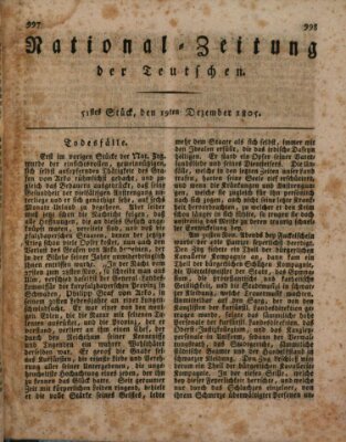 National-Zeitung der Deutschen Donnerstag 19. Dezember 1805