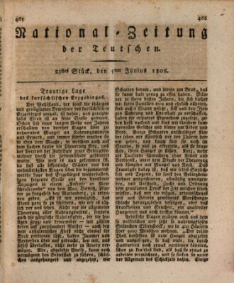 National-Zeitung der Deutschen Donnerstag 5. Juni 1806