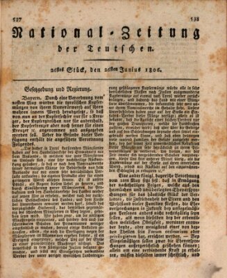 National-Zeitung der Deutschen Donnerstag 26. Juni 1806