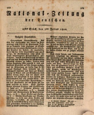 National-Zeitung der Deutschen Donnerstag 3. Juli 1806