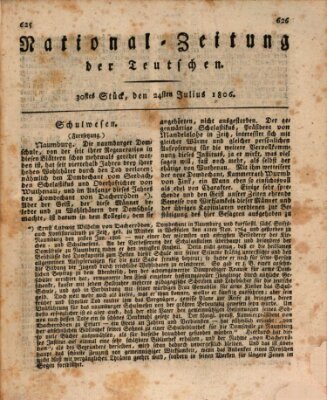 National-Zeitung der Deutschen Donnerstag 24. Juli 1806