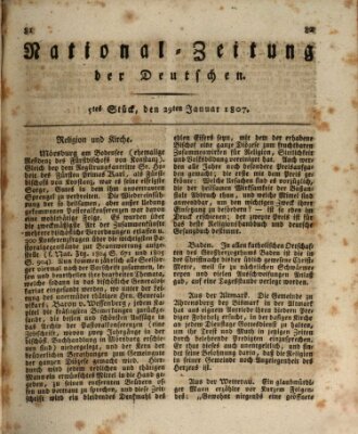 National-Zeitung der Deutschen Donnerstag 29. Januar 1807