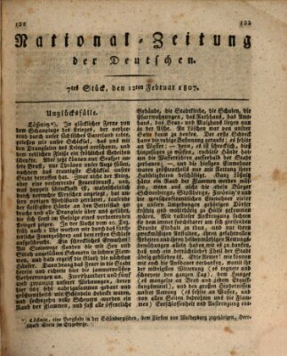 National-Zeitung der Deutschen Donnerstag 12. Februar 1807