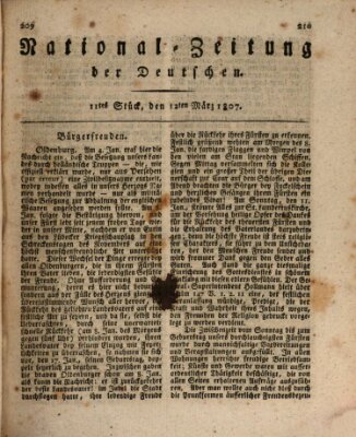 National-Zeitung der Deutschen Donnerstag 12. März 1807