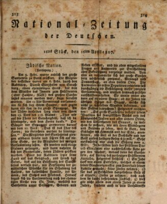 National-Zeitung der Deutschen Donnerstag 16. April 1807