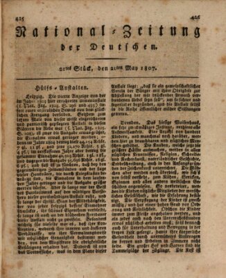 National-Zeitung der Deutschen Donnerstag 21. Mai 1807