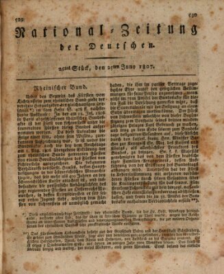 National-Zeitung der Deutschen Donnerstag 25. Juni 1807