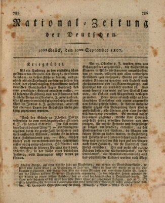 National-Zeitung der Deutschen Donnerstag 10. September 1807