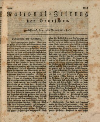 National-Zeitung der Deutschen Donnerstag 19. November 1807