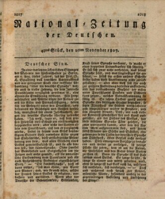 National-Zeitung der Deutschen Donnerstag 26. November 1807