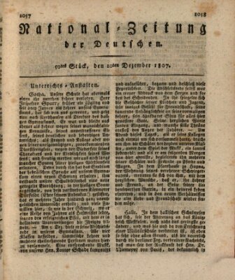 National-Zeitung der Deutschen Donnerstag 10. Dezember 1807