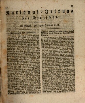 National-Zeitung der Deutschen Donnerstag 14. Januar 1808