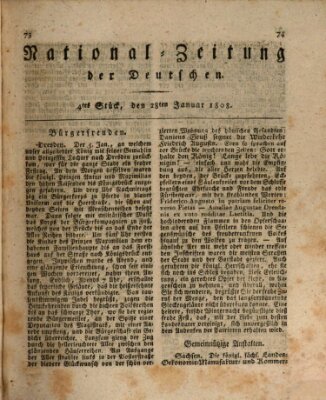 National-Zeitung der Deutschen Donnerstag 28. Januar 1808