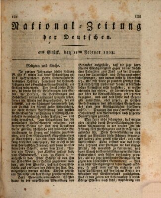 National-Zeitung der Deutschen Donnerstag 11. Februar 1808