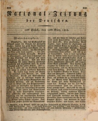 National-Zeitung der Deutschen Donnerstag 10. März 1808