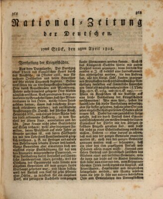 National-Zeitung der Deutschen Donnerstag 28. April 1808