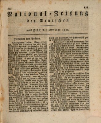 National-Zeitung der Deutschen Donnerstag 26. Mai 1808