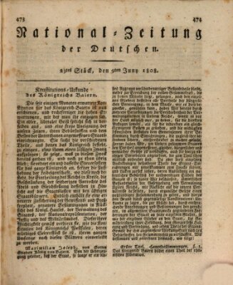 National-Zeitung der Deutschen Donnerstag 9. Juni 1808