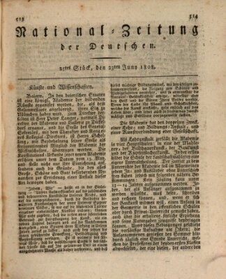 National-Zeitung der Deutschen Donnerstag 23. Juni 1808