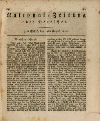 National-Zeitung der Deutschen Donnerstag 18. August 1808