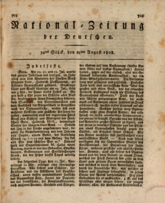 National-Zeitung der Deutschen Donnerstag 25. August 1808