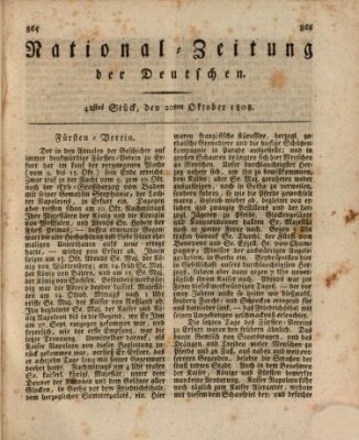 National-Zeitung der Deutschen Donnerstag 20. Oktober 1808