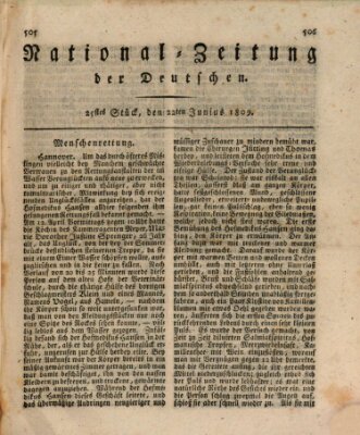 National-Zeitung der Deutschen Donnerstag 22. Juni 1809