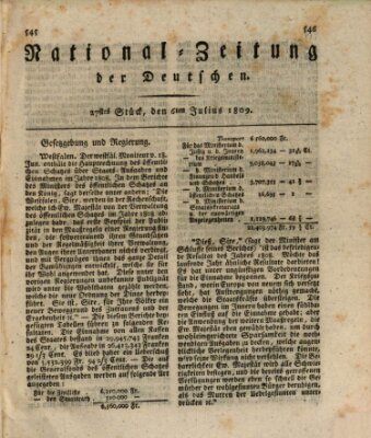 National-Zeitung der Deutschen Donnerstag 6. Juli 1809