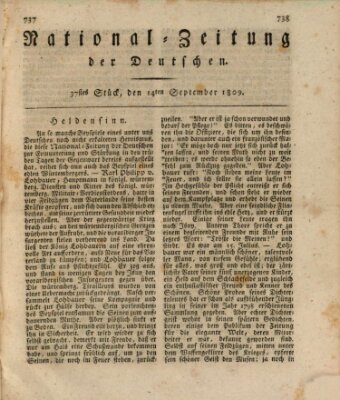 National-Zeitung der Deutschen Donnerstag 14. September 1809