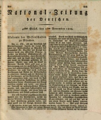 National-Zeitung der Deutschen Donnerstag 16. November 1809