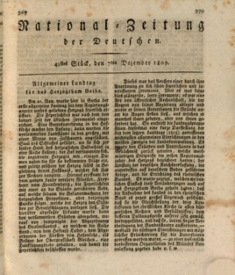 National-Zeitung der Deutschen Donnerstag 7. Dezember 1809