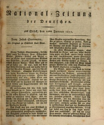 National-Zeitung der Deutschen Donnerstag 10. Januar 1811