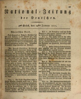 National-Zeitung der Deutschen Donnerstag 24. Januar 1811