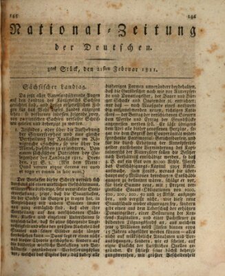 National-Zeitung der Deutschen Donnerstag 21. Februar 1811