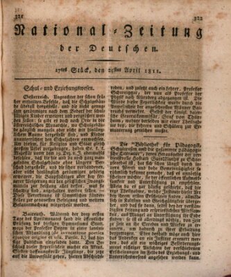 National-Zeitung der Deutschen Donnerstag 25. April 1811