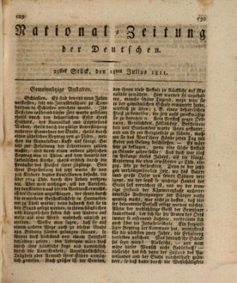 National-Zeitung der Deutschen Donnerstag 18. Juli 1811