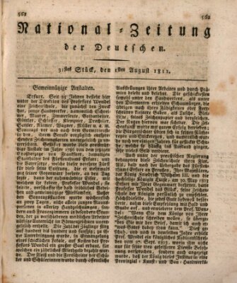 National-Zeitung der Deutschen Donnerstag 1. August 1811