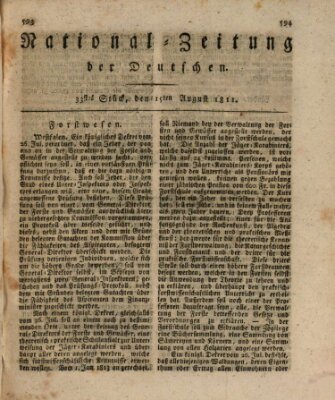 National-Zeitung der Deutschen Donnerstag 15. August 1811