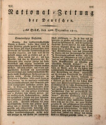 National-Zeitung der Deutschen Donnerstag 19. Dezember 1811