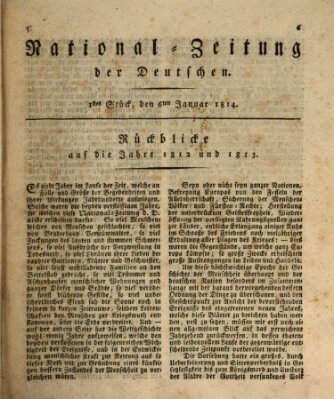 National-Zeitung der Deutschen Donnerstag 6. Januar 1814