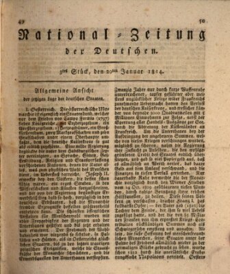 National-Zeitung der Deutschen Donnerstag 20. Januar 1814