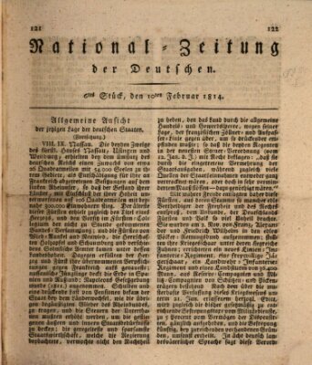 National-Zeitung der Deutschen Donnerstag 10. Februar 1814