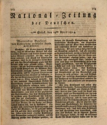 National-Zeitung der Deutschen Donnerstag 14. April 1814