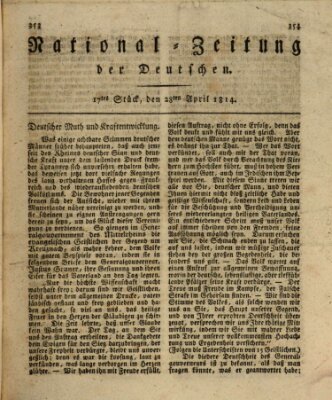 National-Zeitung der Deutschen Donnerstag 28. April 1814