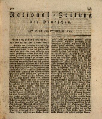 National-Zeitung der Deutschen Mittwoch 8. Juni 1814