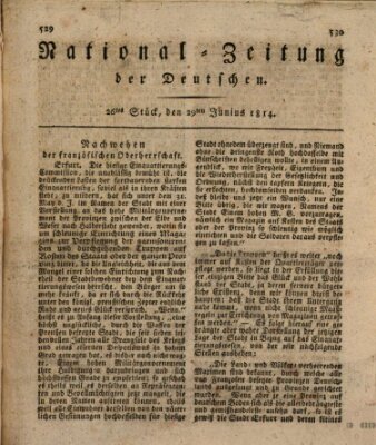 National-Zeitung der Deutschen Mittwoch 29. Juni 1814