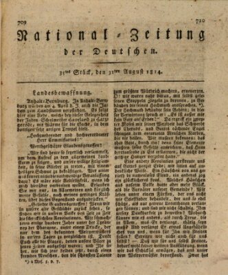 National-Zeitung der Deutschen Mittwoch 31. August 1814