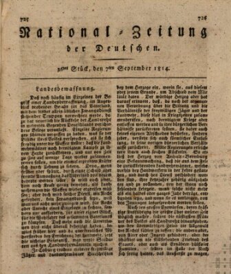 National-Zeitung der Deutschen Mittwoch 7. September 1814