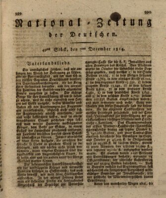 National-Zeitung der Deutschen Mittwoch 7. Dezember 1814